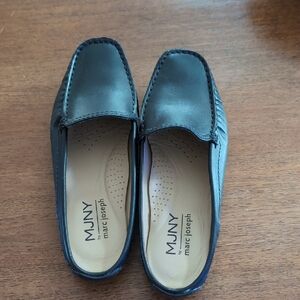 Women's Black Slide On Marc Joseph Loafers, Size 7
